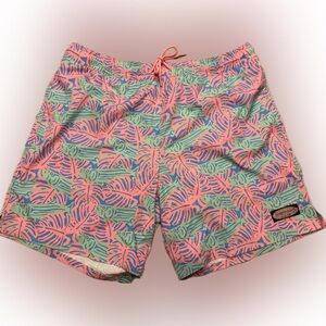 Vineyard Vines 7'' Palm Trees Chappy Swim Trunks Board Shorts Men's Large Lined